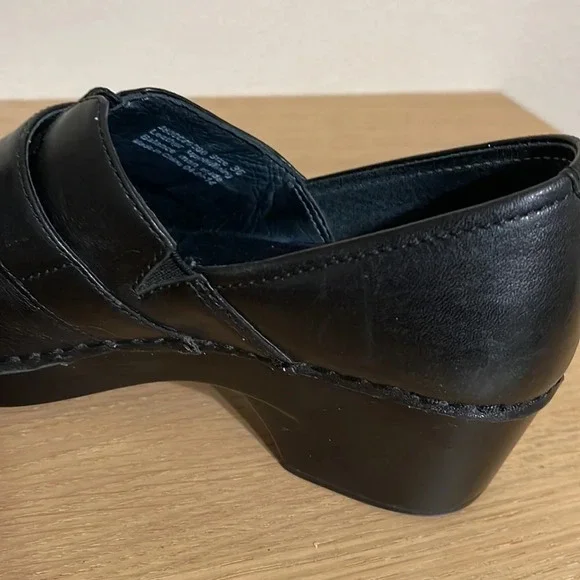 Dansko Women's Western Clogs Sz 6 Black Leather Button Professional Work Shoes - Picture 14 of 16